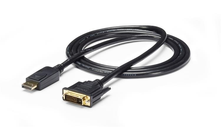 CABLE 1.8M ADAPTADOR VIDEO DP DISPLAYPORT MACHO A DVI-D MACHO .