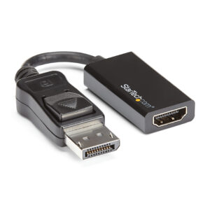 ADAPTADOR DE VIDEO DISPLAYPORT A HDMI STARTECH DP2HD4K60S CON PESTILLO/COLOR NEGRO