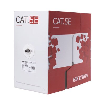 Bobina Cable Utp Cat5E Hikvision 305Metros/Cobre/24Awg/Uso Exterior, Ds-1Ln5Eo-Uu/E