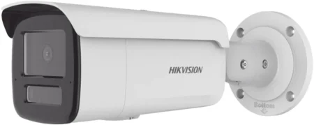Camara Bala IP Hikvision Ds-2Cd2T43G2-4Li2U 4 Mpx/Lente 4 Mm/80 Mts Ir + 80 Mts Luz Blanca/Acusense/Exterior IP67/Ik10/Wdr 120Db/PoE/MicroSD/Onvif/Acusearch/Dual Light + 2 Microfonos Integrados