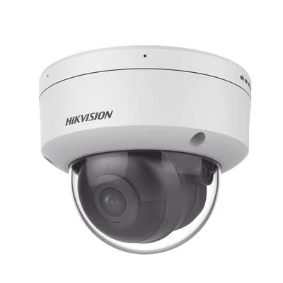 Camara Bala IP Hikvision Ds-2Cd3T46G2-Isu/Sl(H) 4Mpx/Lente 4 Mm/60 Mts Ir/Exterior IP67/Darkfighter/PoE+/Luz Estroboscopica/Onvif/Micro SD/4 Analiticos/Microfono Y Bocina Integrado