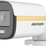 Camara Bala Turbohd 4K Hikvision Colorvu Imagen A Color 24/7/Lente 2.8Mm/Metal/Luz Blanca 20Mts/Exterior IP67/Wdr 130Db, Ds-2Ce10Uf3T-E