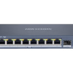 Switch Gigabit De 8 Puertos 10/100/1000 Mbps PoE+ Hikvision Ds-3E1510P-Si 2 Puertos Sfp/Configuracion Remota Desde Hik-Partnerpro/PoE Hasta 250 Metros/110 W