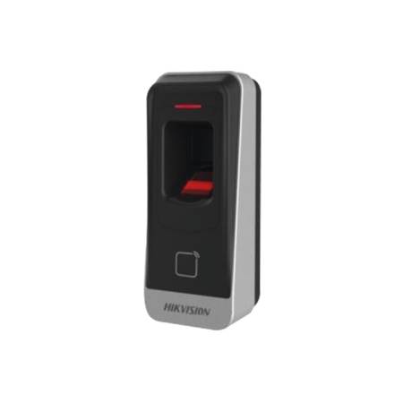 Lector Esclavo Huella Digital Mifare IP65 Hikvision Ds-K1201A-Mf, Lector De Tarjetas De Proximidad Mifare, Rs-485, Interior Y Exterior, Requiere Panel De Control De Acceso Ds-K2604,02,01