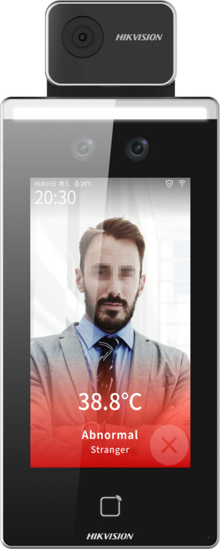 Biometrico Hikvision Ds-K1Ta70Mi-T, Acceso C/Reconocimiento Facial/Monitoreo Por Software Y Alerta Embebida Por Falta De Cubrebocas O Alta Temperatura