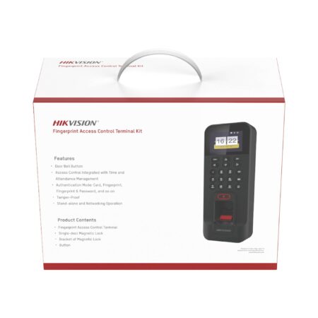 Kit Control De Acceso Todo Incluido, Lector De Huellas 3,000 Y Tarjetas 3,000, Compatible Hik-Connect Para Monitoreo Remoto