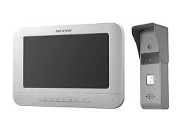 Kit De Videoportero Analogico C/Pantalla LCD A Color De 7″ Hikvision Ds-Kis203-T Frente De Calle Para Exterior IP65