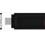 Memoria USB Tipo-C 256Gb Kingston Dt70/256Gb/Datatraveler 70/USB 3.2/Color Negro