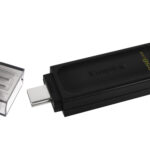 Memoria USB Tipo-C 256Gb Kingston Dt70/256Gb/Datatraveler 70/USB 3.2/Color Negro