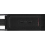 MEMORIA USB TYPE-C 64GB KINGSTON DATATRAVELER 70 NEGRO, DT70/64GB