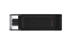 MEMORIA USB TYPE-C 64GB KINGSTON DATATRAVELER 70 NEGRO, DT70/64GB