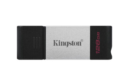 Memoria USB Tipo C 128Gb Kingston 3.2 Gen 1 Negro/Plata Dt80/128Gb