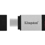 Memoria USB Tipo C 128Gb Kingston 3.2 Gen 1 Negro/Plata Dt80/128Gb