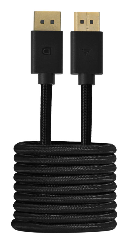Cable De Video Displayport Macho 4K Game Factor Dtd400 2 Metros, Negro