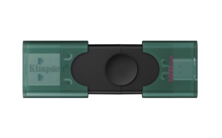 Memoria USB 3.2 256Gb Kingston Datatraveler Duo USB Flash Drive/USB-A/USB-C/Color Negro-Verde/Dtdeg2/256Gb
