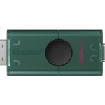 MEMORIA USB 3.2 256GB KINGSTON DATATRAVELER DUO USB FLASH DRIVE/USB-A/USB-C/COLOR NEGRO-VERDE/DTDEG2/256GB