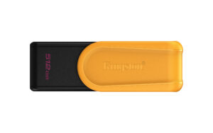 MEMORIA USB 3.2 DE 512GB KINGSTON DTXS/512GB DATATRAVELER EXODIA S TAPA GIRATORIA/COLOR NEGRO-AMARILLO