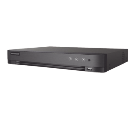 Dvr 4 Canales Turbohd+4 Canales IP Hikvision Ids-7204Huhi-M1/Xt/8Mpx/Audio De Dos Vias Por Coaxitron/Acusense/Reconocimiento Facial/1 Bahia De D. Duro/Salida De Video En Full HD/H.265+