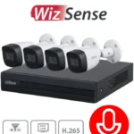Kit De 4 Canales Dahua Dh-Kit/Xvr1B04-I/4-Hfw1239Cn-A-LED-0280B, 2Mp/Full Color/Con Audio/Con Microfono Integrado/Dvr Cooper-I Wizsense/4 Ch + 1 IP/4 Ch Smd Plus