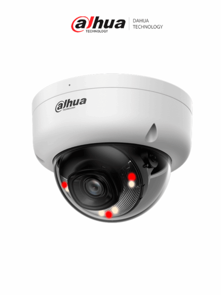 Camara Domo IP Dahua Dh-Ipc-Hdw1239V-A-Il 2Mpx/Lente 2.8Mm/Iluminador Dual/Deteccion Humana/Smd/Microfono Incorporado/LED 30M/Ir 30M/IP67/PoE