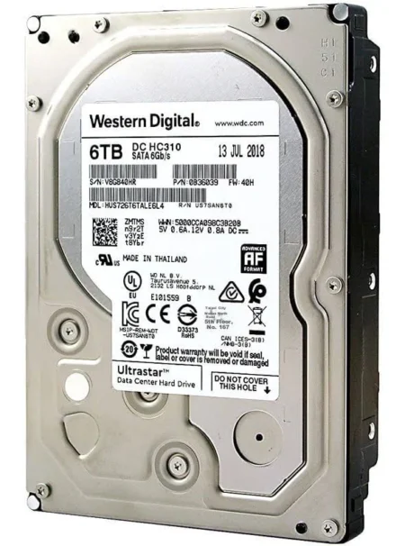D. Duro Interno 6Tb Wd Wd6004Fzbx 3.5/256Mb/Sata3/7200Rpm