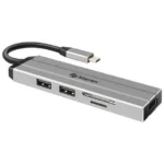 Docking Station Steren USB-5290 USB C A HDMI/USB 3.0/USB C/Rj-45/HDMI/Negro