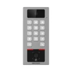 Teclado Con Lector Fisico De Qrs Hikvision Ds-K1T502Dbwx-Cqr Exterior/Antivandalico/IP65/Funcion De Videoportero Multiapartamento/Tarjeta/Codigo Qr/Pin/App Hikconnect/Camara 2Mp Compatible Con Nvrs