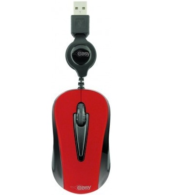 Mini Mouse Optico Retractil Rojo