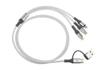 Cable De Carga Universal 5 En 1. Carga Simultáneamente 3 Dispositivos. Easy Line –