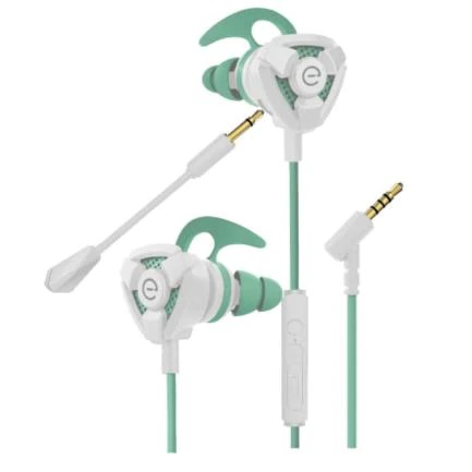 Audífonos Storm – Blanco/Verde, Con Microfono Desmontable 3.5 Mm Easy-Line