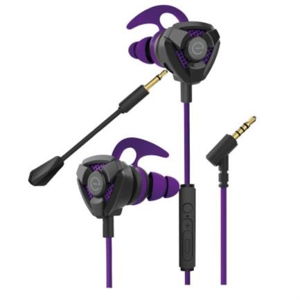 Audifonos Con Microfono Desmotable – Negro/Morado