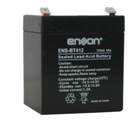 Batería De Respaldo 12V 4A Enson Ens-Bt412 – Negro
