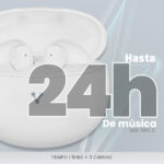 Audifonos Vorago Esb-310 Bluetooth 5.4 24 Hrs De Reproducción - Controles Táctiles, Función Manos Libres Y Conexión Para Carga USB Tipo C Color Blanco