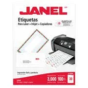 Etiqueta Janel 1095260101 Laser 25X67 100H C/3000