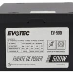 Fuente De Poder Evotec Ev-500 - Negro, 500 W