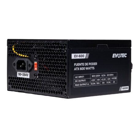 Fuente De Poder Evotec De 600W Ev-600 –