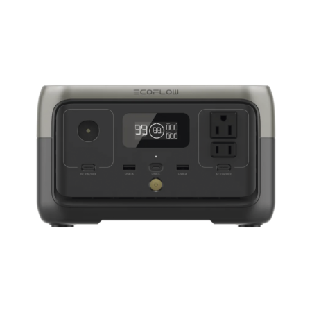 Estacion De Energia Portatil 256Wh Litio Lfp Ecoflow Efr600 2 AC 300 W (Max. 600W)/1 USB-C 60W/2 USB -A 12W/Cargador De Coche 8A A 12 O 24V/Conectividad WiFi Y Bluetooth (App)/Carga Solar 110W Max