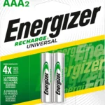 BLISTER DE 2 PILAS "AAA" RECARGABLES UNIVERSAL ENERGIZER AAA-BP2 1.2V/700MAH