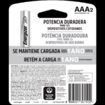 BLISTER DE 2 PILAS "AAA" RECARGABLES UNIVERSAL ENERGIZER AAA-BP2 1.2V/700MAH