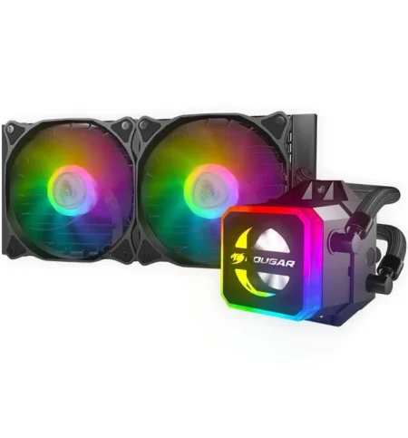 Enfriamiento Liquido Cougar Helor 240 35Ccl24.0001/35Ccl24.0004/Rgb/2 Ventiladores/Color Negro