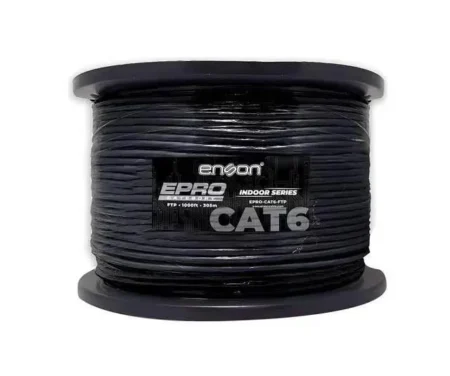 Bobina De Cable Ftp Cat6 Enson Epro-Cat6-Ouftp Forro Pe Blindado 4 Pares Calibre 23 Awg 100% Cobre Uso Exterior, 305Mts