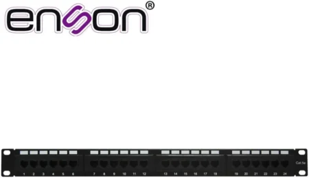 Cable Patch Panel Enson Complementos Ens-Pa24P5E Cat5E 24 Puertos Montaje En Rack Estandar 19