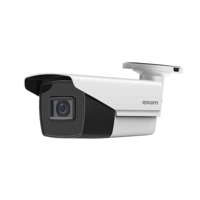 Camara Bala Turbohd Epcom B8-Turbo-G3Z 2 Mpx/Lente Mot. 2.7 Mm A 13.5 Mm/70 Mts Ir Exir/Exterior IP67/Ultra Baja Iluminacion/Metal/24 Vca/12 Vcc