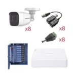 Kit Dvr 8 Canales 1080P Lite Epcom Kestg8T8Bg/A 8 Camaras Bala Turbohd Con Audio 1080P/Exterior 2.8 Mm/Transceptores/Conectores/Fuente De Poder/Audio Por Coaxitron