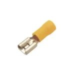 Paquete C/25 Piezas Terminal Tipo Hembra Aislada 0.250 /12-10 Awg Epcom Ae55096 Amarillo/Para Baterias Con Terminal F1