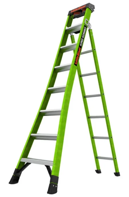 Escalera De Tijera 3 En 1 Little Giant Ladder 13908-001 2.44M/Fibra De Vidrio/Color Verde