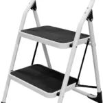 Escalera De Acero Surtek Ett3 Tipo Taburete/Plegable/Con 3 Peldaños/160Kg/Blanco-Negro