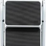 Escalera De Acero Surtek Ett2 Tipo Taburete/Plegable/Con 2 Peldaños/160Kg/Blanco-Negro