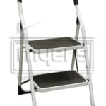Escalera De Acero Surtek Ett2 Tipo Taburete/Plegable/Con 2 Peldaños/160Kg/Blanco-Negro