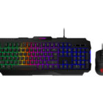 Kit Teclado Y Mouse Alambrico Gamer MSI Forge Gk100 Combo Ls /Rgb/Optico/7 Botones/6400Dpi/Español/Color Negro